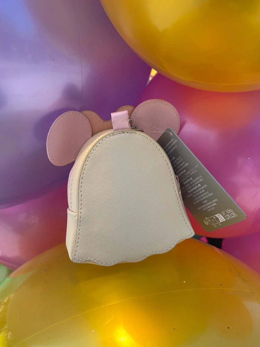 Disney Cutie Ghost Mini Backpack Keychain with Zipper